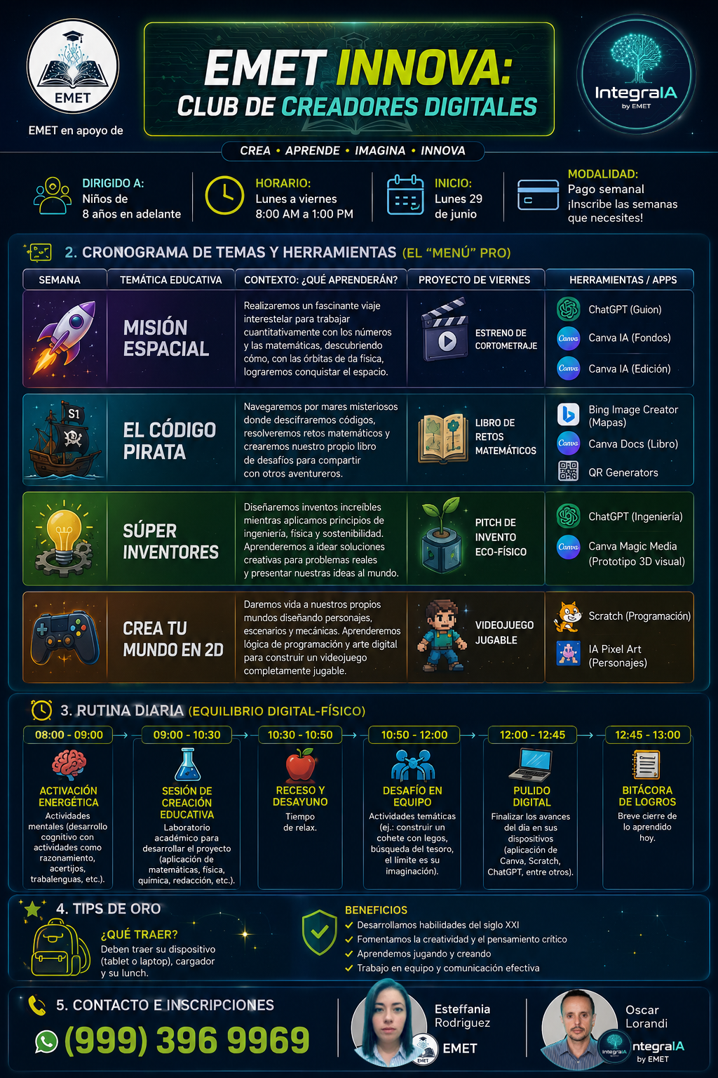 Poster informativo del Curso de Verano IA y Tecnología