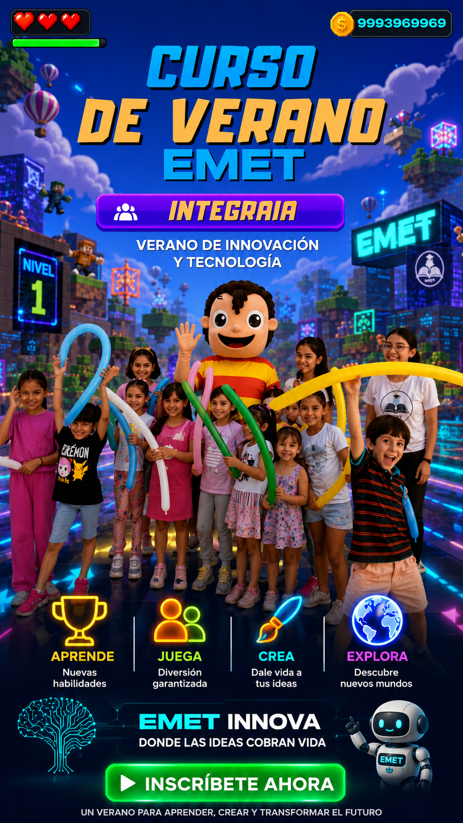 Mundo virtual estilo videojuego